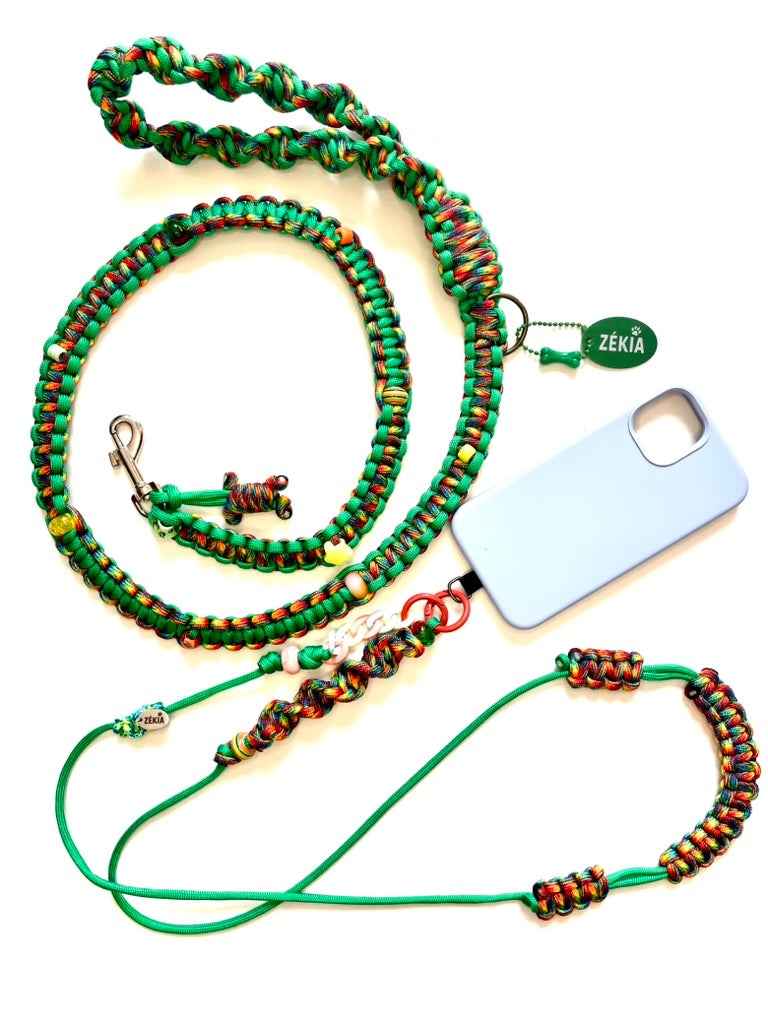 Laisse pour chien en paracorde faite main à Marseille - Zékia accessoires artisanaux