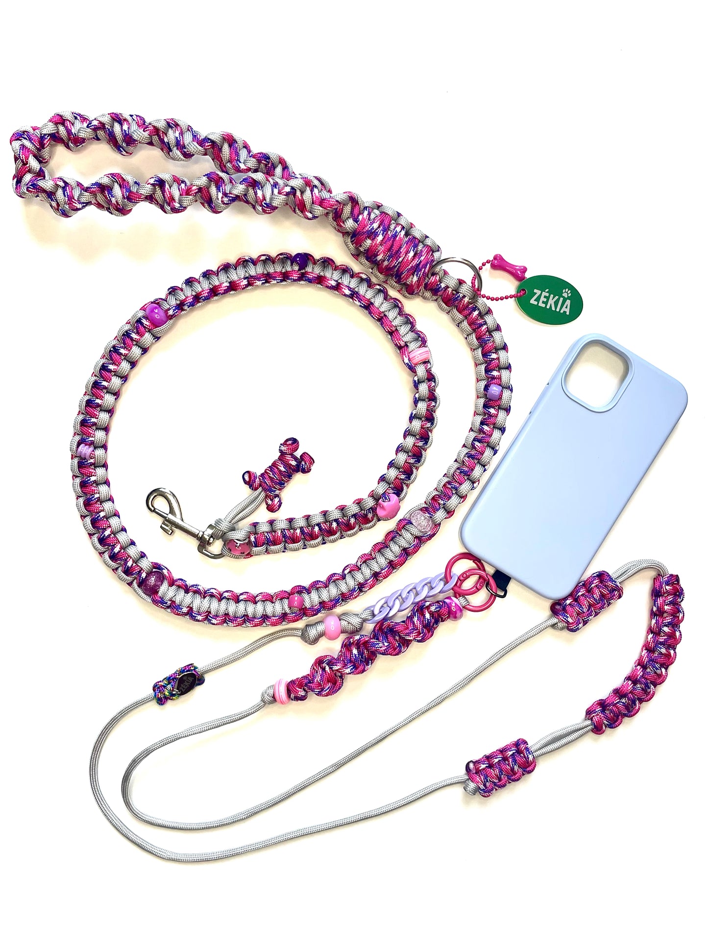 Cordon de téléphone en paracorde - Cosmic Pink | ZÉKIA