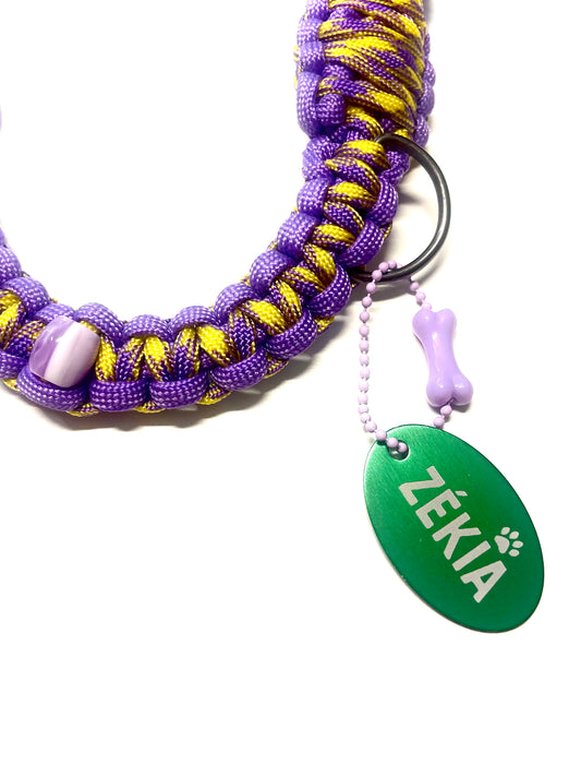 Laisse pour chien en paracorde faite main à Marseille - Zékia accessoires artisanaux