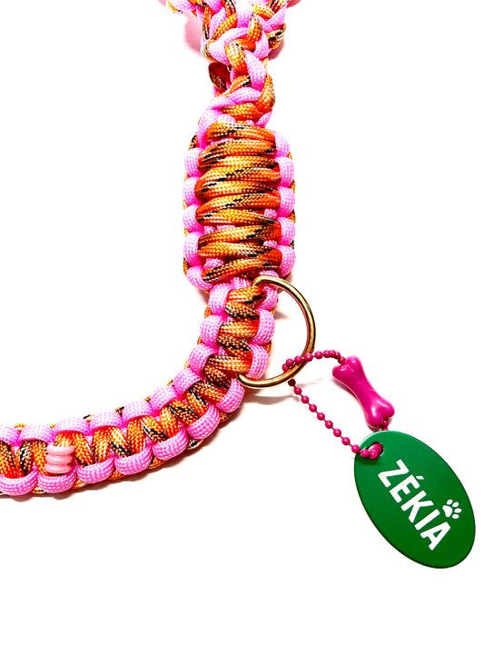 Laisse pour chien en paracorde faite main à Marseille - Zékia accessoires artisanaux