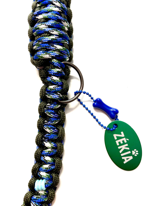 Laisse pour chien en paracorde faite main à Marseille - Zékia accessoires artisanaux