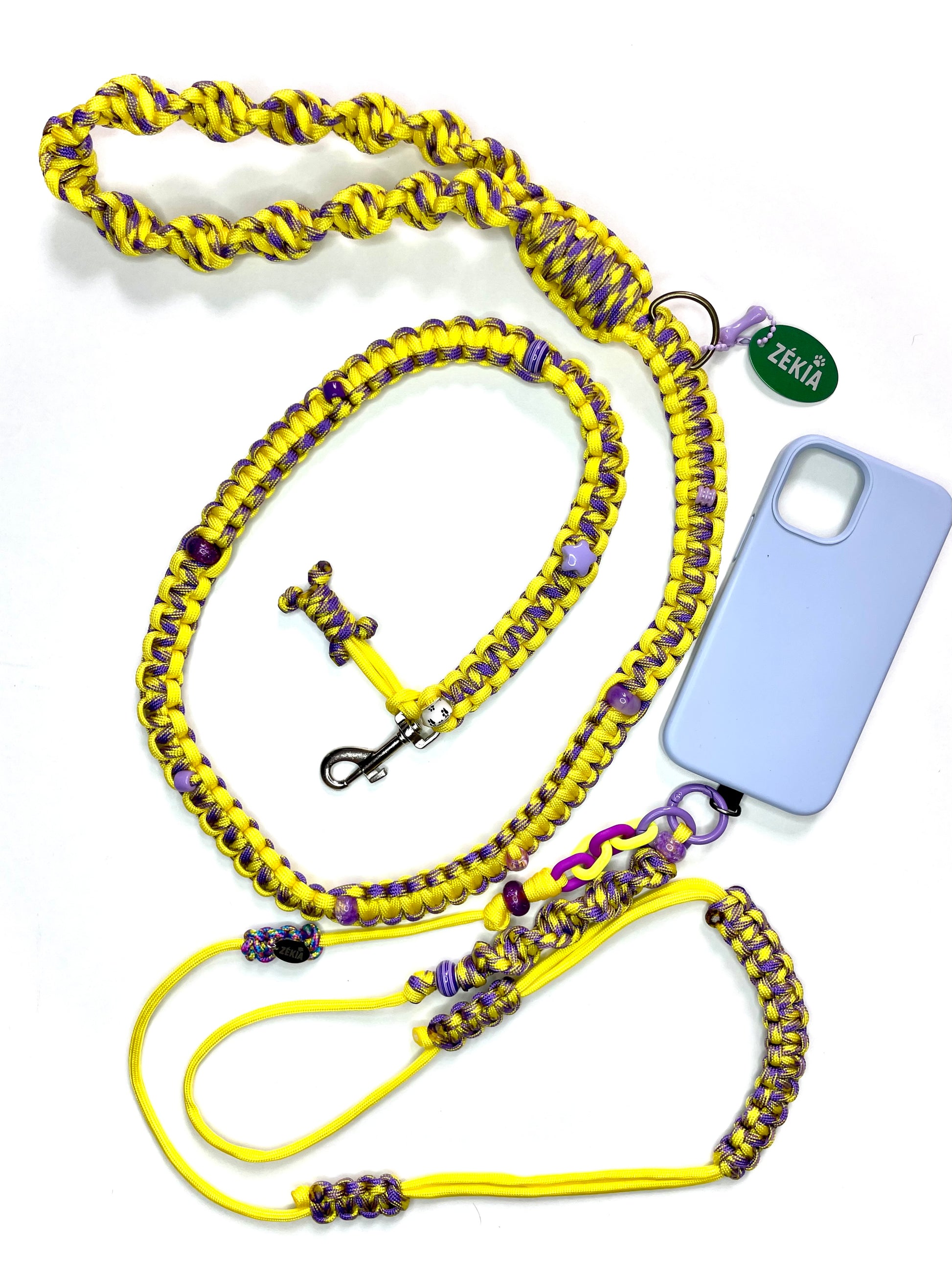 Laisse pour chien en paracorde faite main à Marseille - Zékia accessoires artisanaux