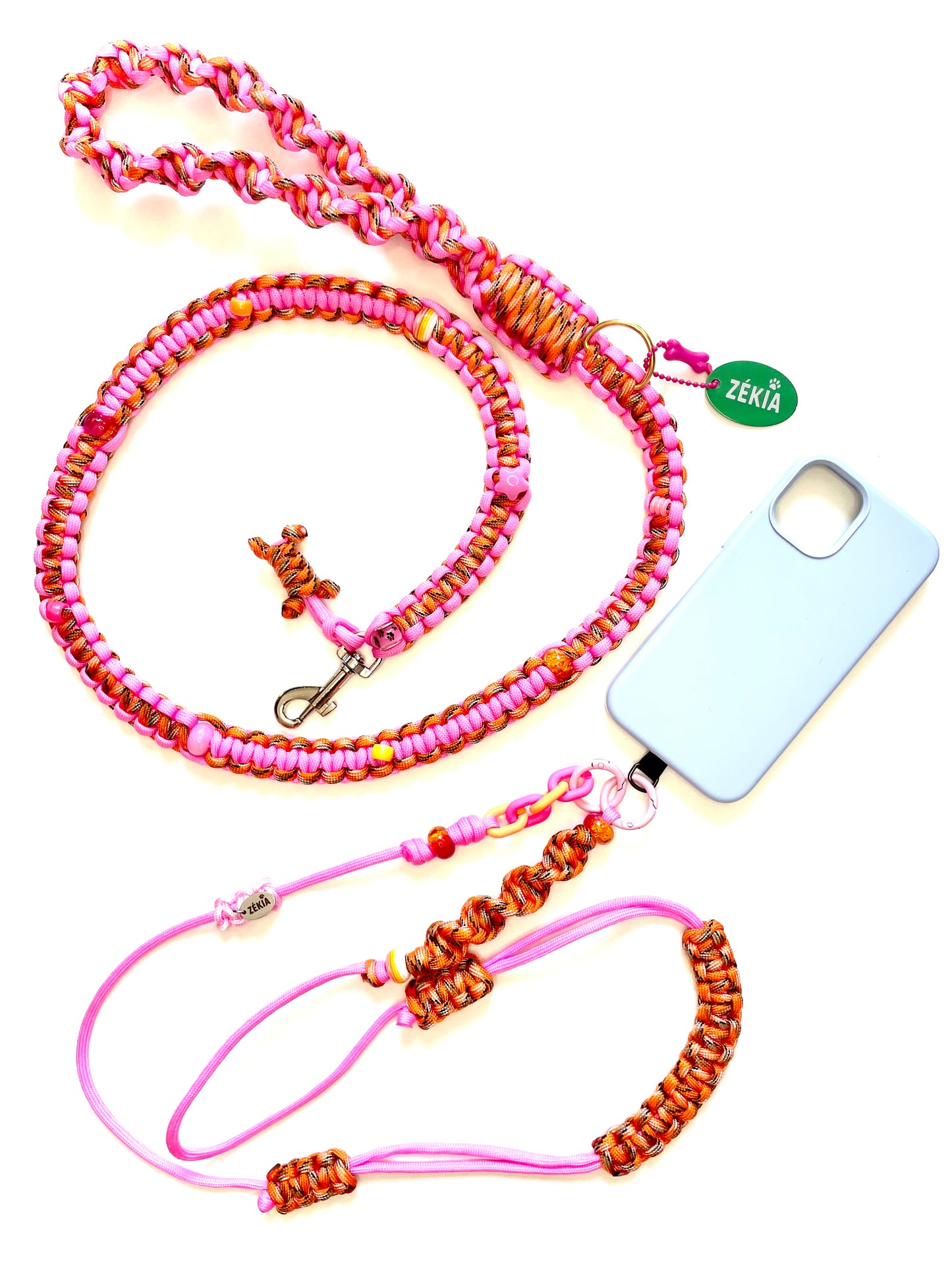 Cordon de téléphone en paracorde - Pink Blaze | ZÉKIA