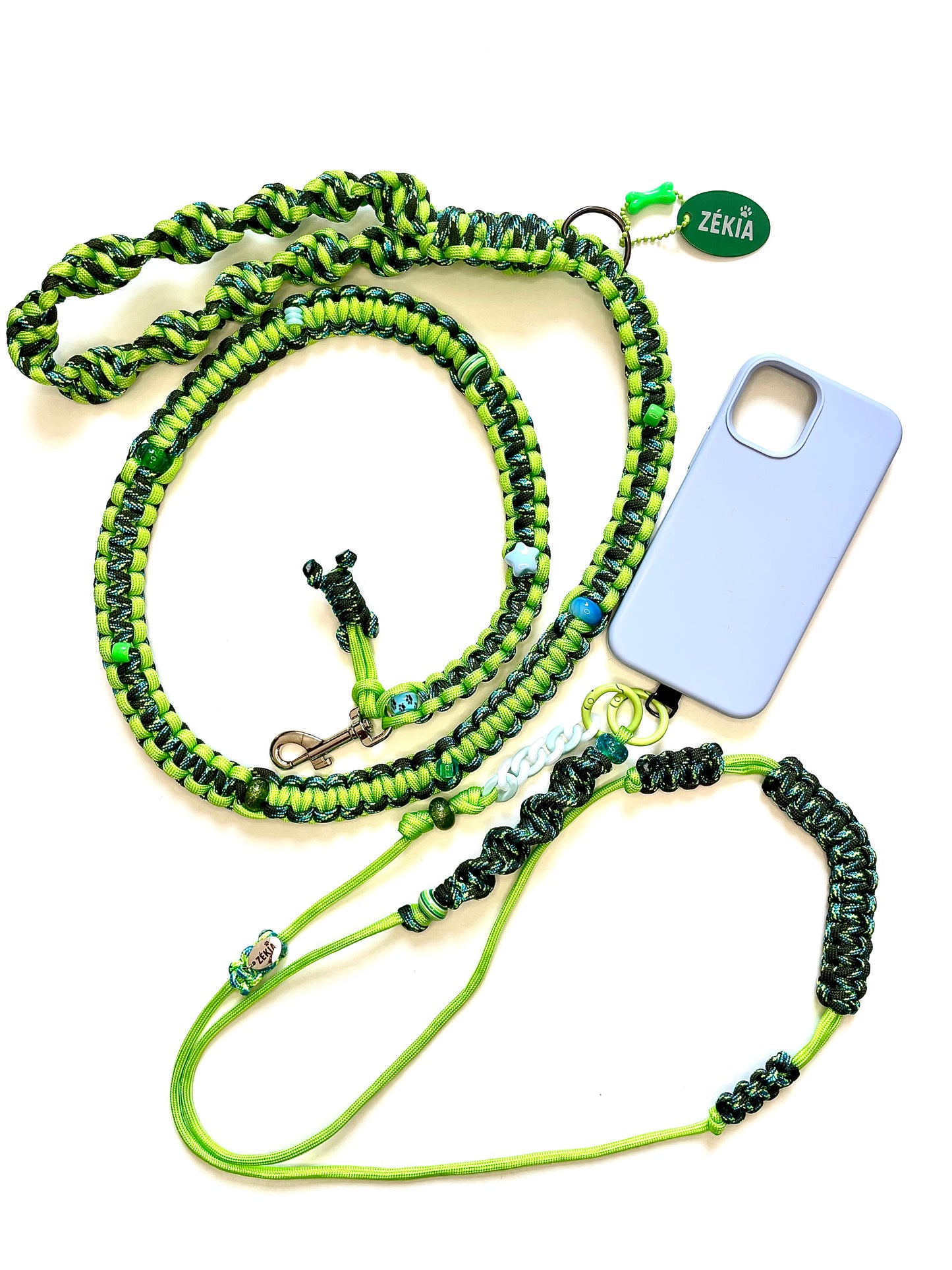 Cordon de téléphone en paracorde - Green Flash | ZÉKIA