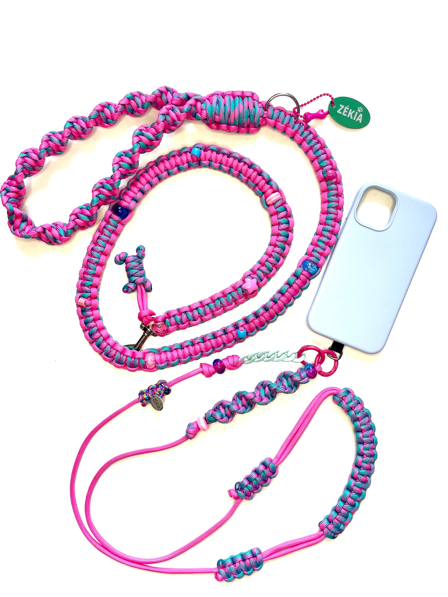 Cordon de téléphone en paracorde - Candy Wave | ZÉKIA