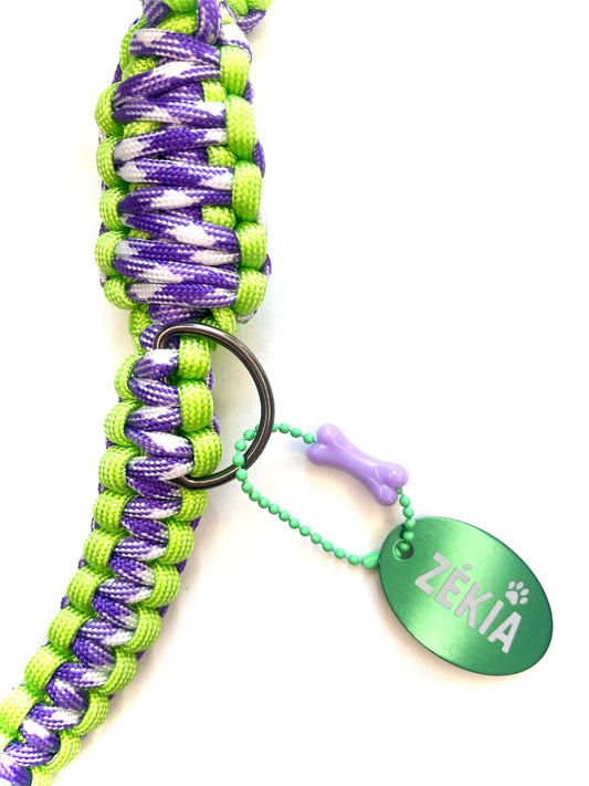 Laisse pour chien en paracorde faite main à Marseille - Zékia accessoires artisanaux