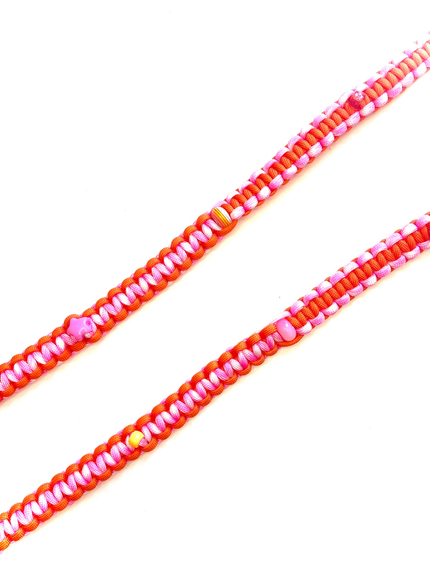 Laisse balade en paracorde - Papaya Pink | ZÉKIA