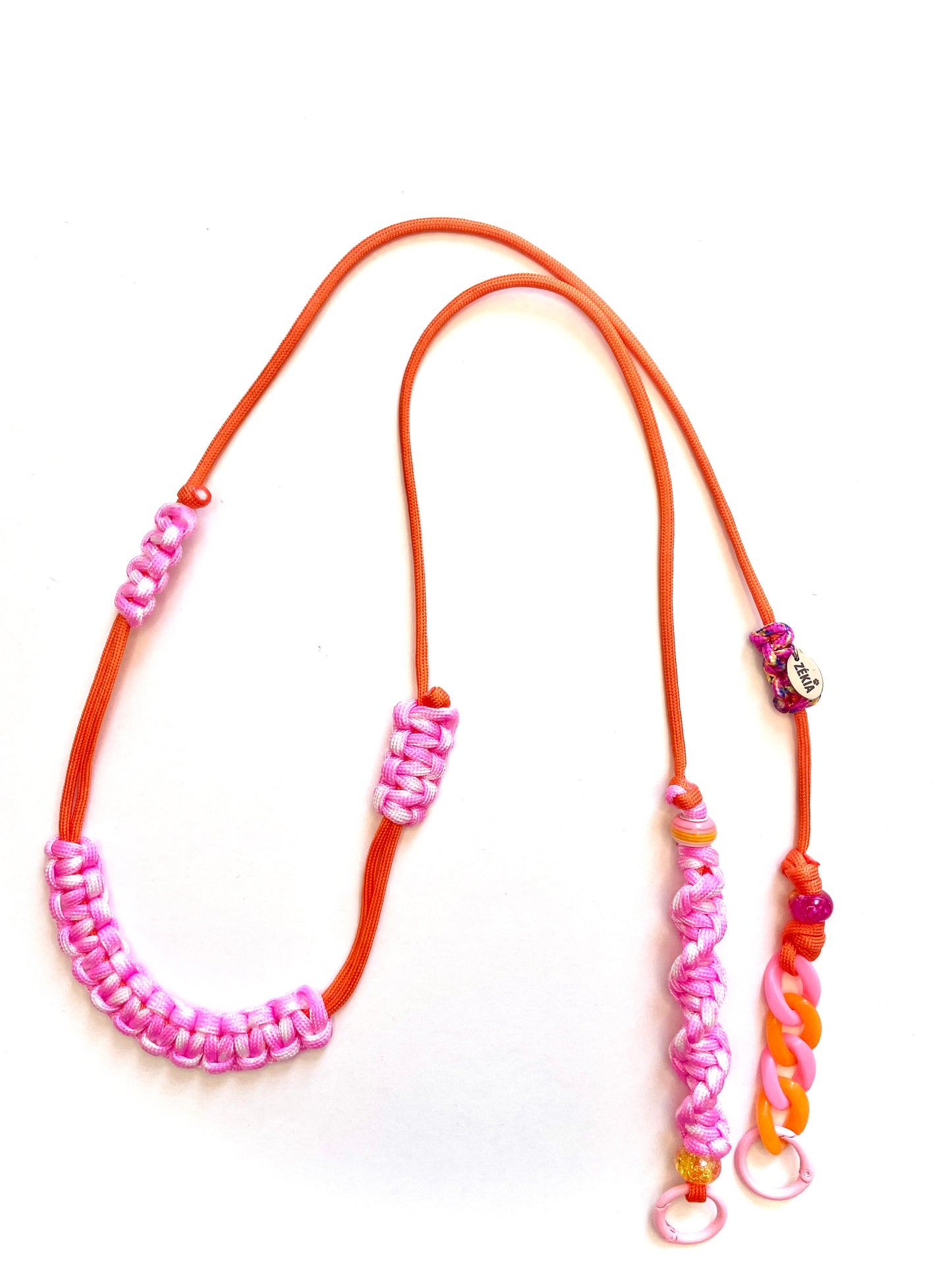 Cordon de téléphone en paracorde - Papaya Pink | ZÉKIA