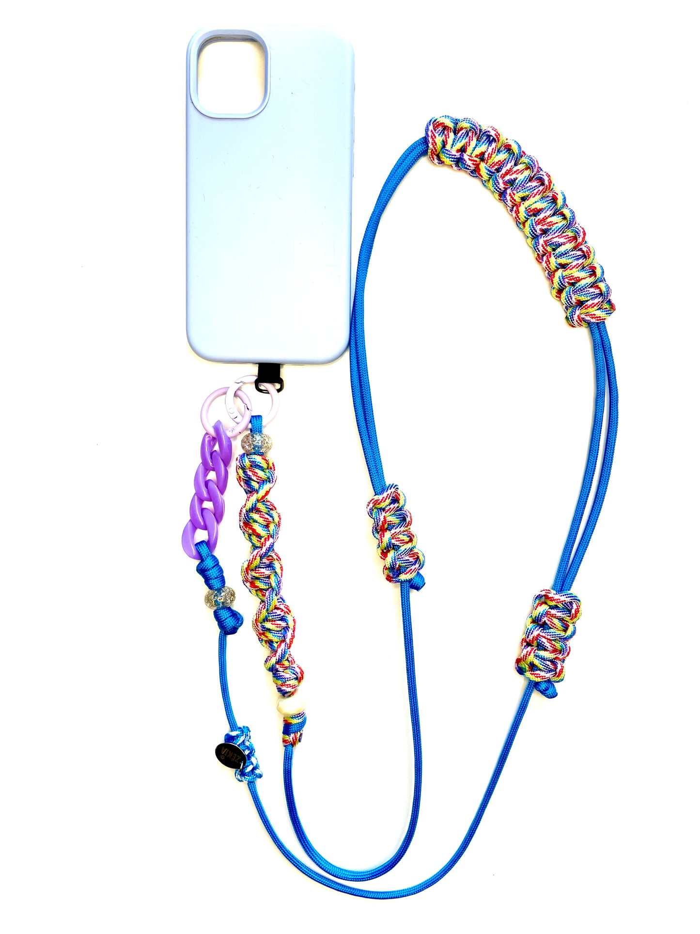 Cordon de téléphone en paracorde - Rainbow Splash | ZÉKIA