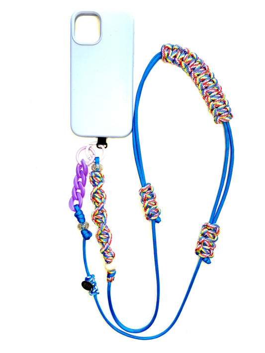Cordon de téléphone en paracorde - Rainbow Splash | ZÉKIA