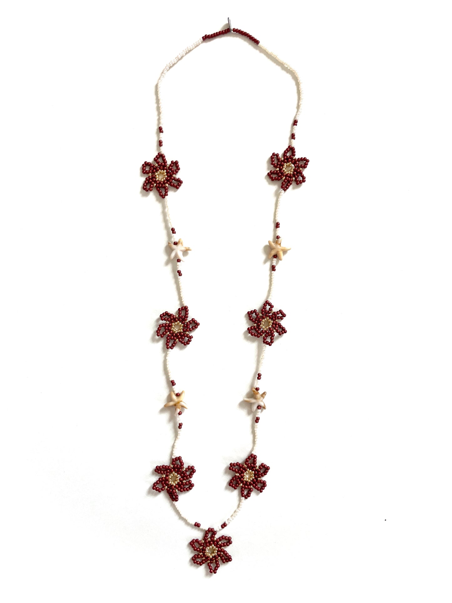 Collier perles - Le temps des fleurs | Marron
