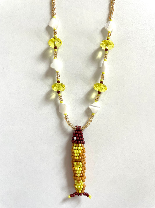 Collier perles - Bande de sardines | Doré soleil