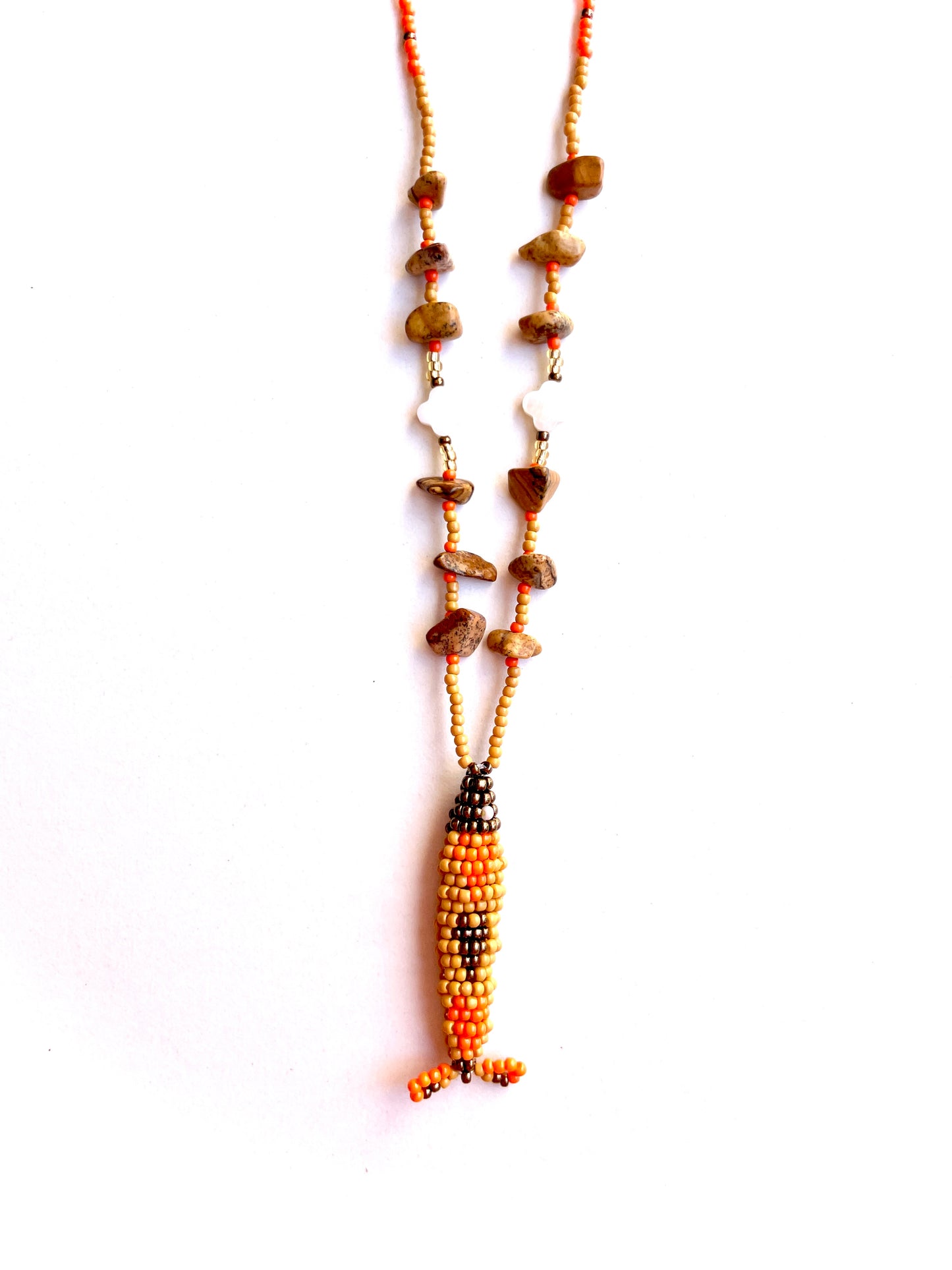 Collier perles - Bande de sardines | Désert