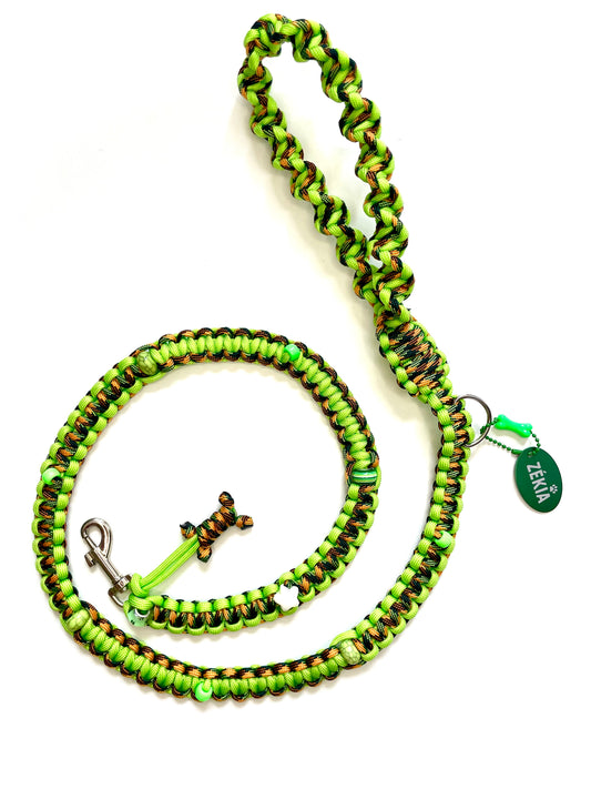 Laisse pour chien en paracorde faite main à Marseille - Zékia accessoires artisanaux