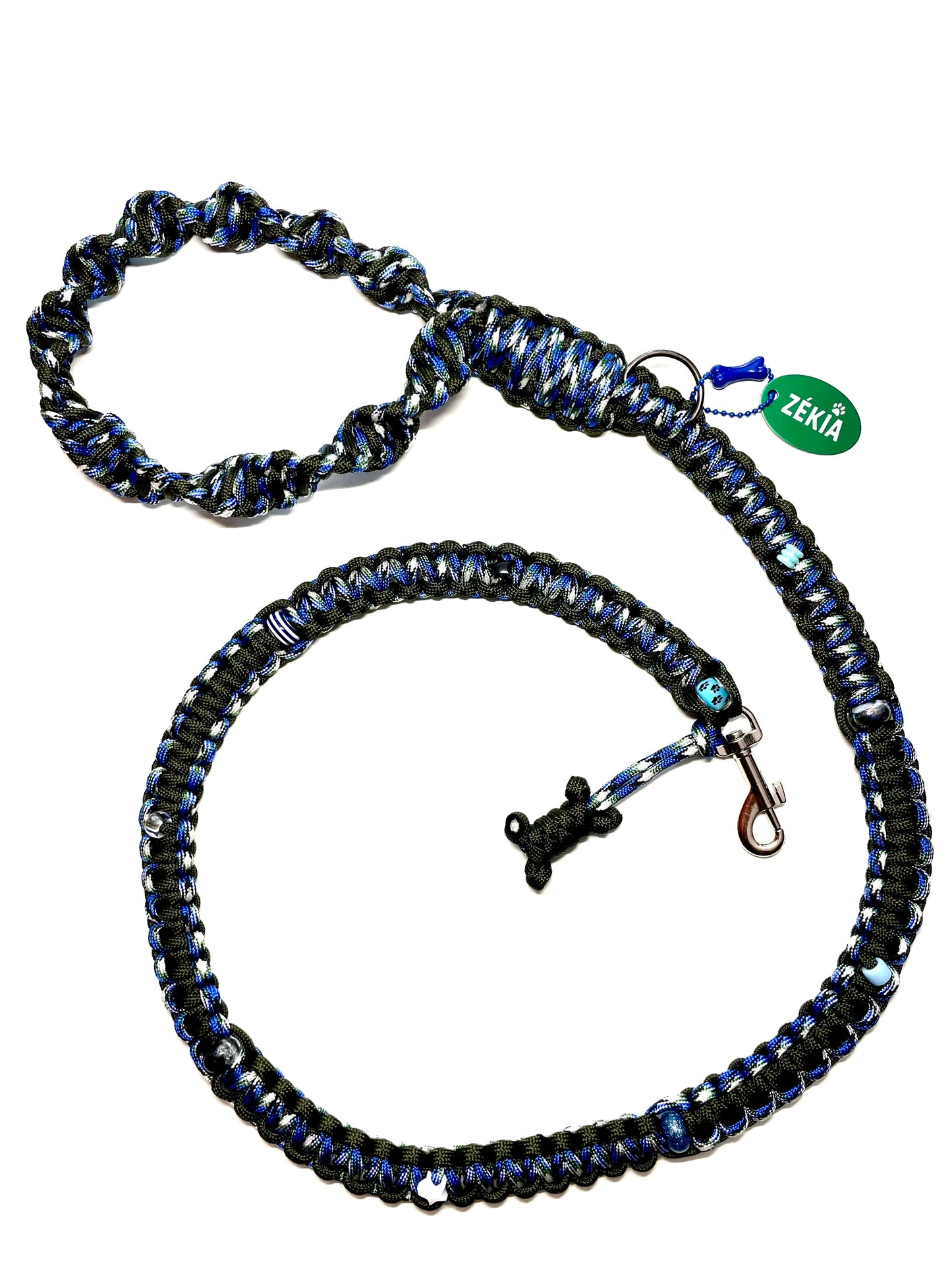 Laisse pour chien en paracorde faite main à Marseille - Zékia accessoires artisanaux