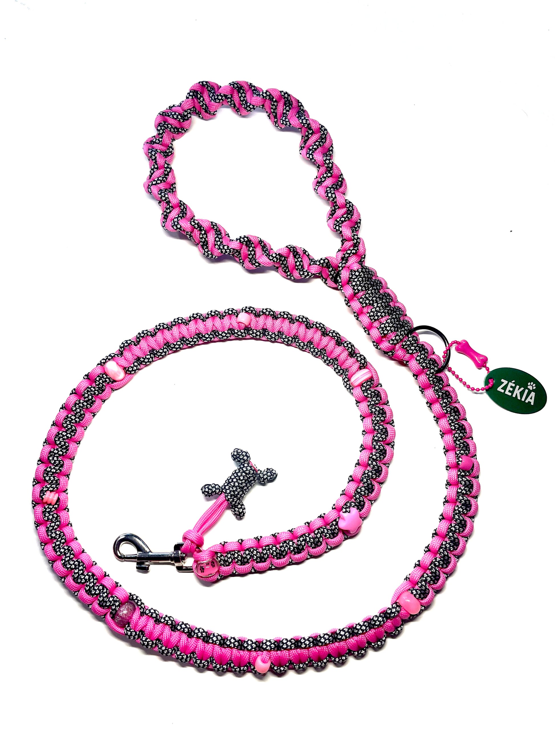 Laisse pour chien en paracorde faite main à Marseille - Zékia accessoires artisanaux
