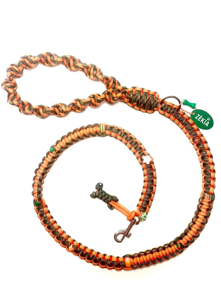 Laisse pour chien en paracorde faite main à Marseille - Zékia accessoires artisanaux