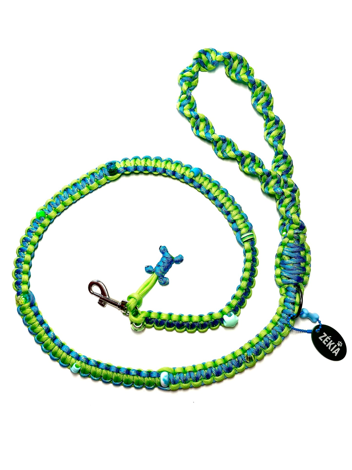 Laisse pour chien en paracorde faite main à Marseille - Zékia accessoires artisanaux