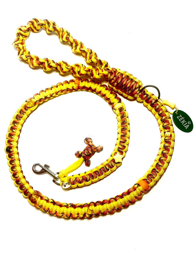 Laisse pour chien en paracorde faite main à Marseille - Zékia accessoires artisanaux