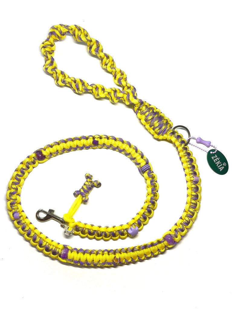 Laisse pour chien en paracorde faite main à Marseille - Zékia accessoires artisanaux