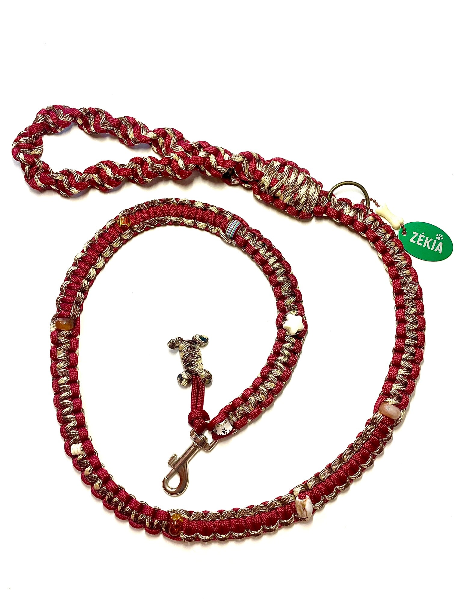 Laisse pour chien en paracorde faite main à Marseille - Zékia accessoires artisanaux
