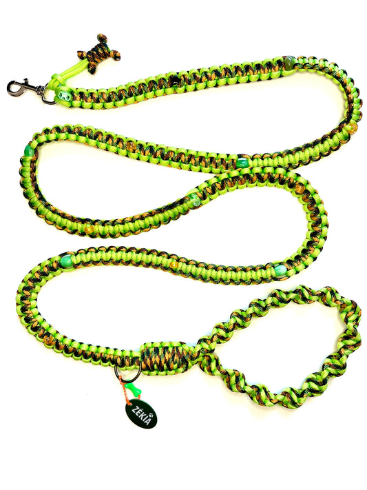 Laisse pour chien en paracorde faite main à Marseille - Zékia accessoires artisanaux