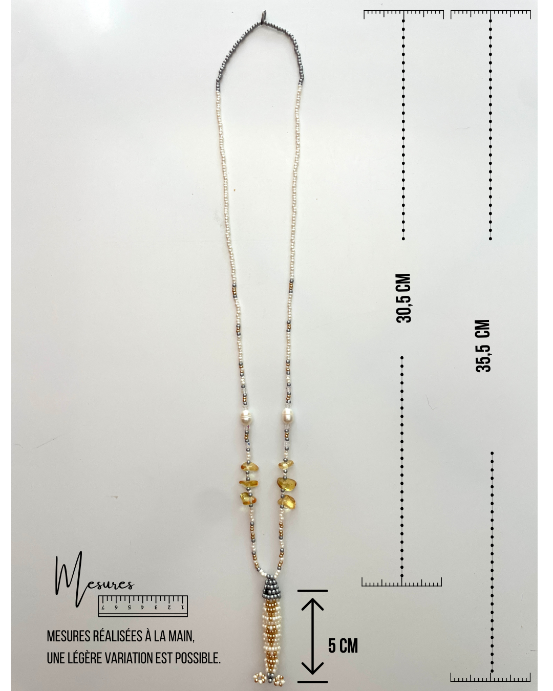 Collier perles - Bande de sardines | Coton