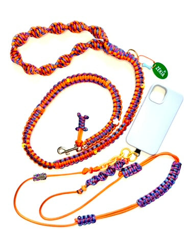 laisse chien cordon de telephone paracorde faits main a Marseille - zekia accessoires artisanauxl