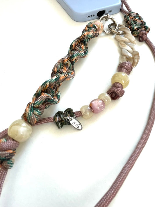 cordon telephone ajustable paracorde solide zekia