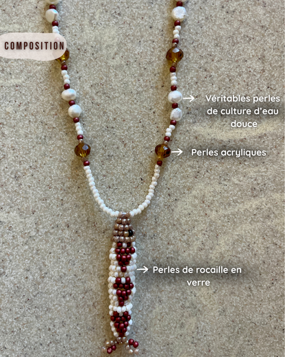 Collier perles - Bande de sardines | Nacre