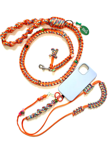 Laisse pour chien en paracorde faite main à Marseille - Zékia accessoires artisanaux