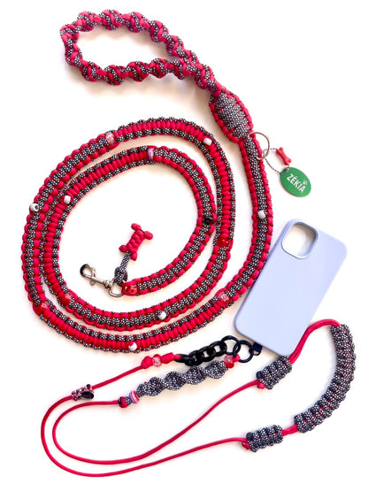 Laisse pour chien en paracorde faite main à Marseille - Zékia accessoires artisanaux