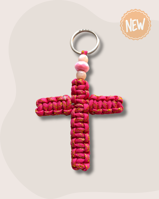 Porte-clés paracorde - Pink Lady
