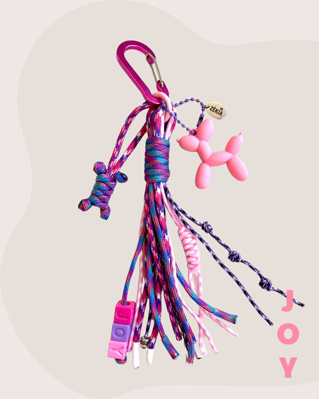 Charms en paracorde " JOY " | Rose