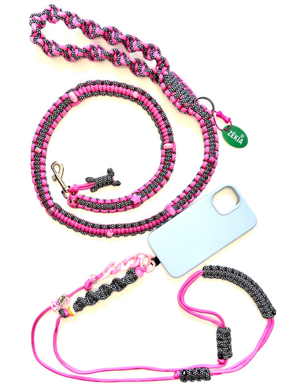 Laisse pour chien en paracorde faite main à Marseille - Zékia accessoires artisanaux