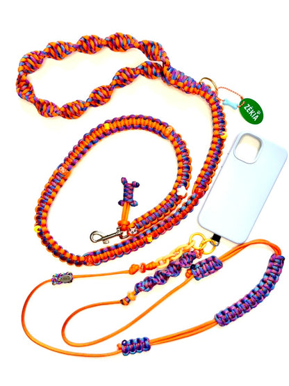 Laisse pour chien en paracorde faite main à Marseille - Zékia accessoires artisanaux