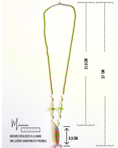 Collier perles - Bande de sardines | Vert
