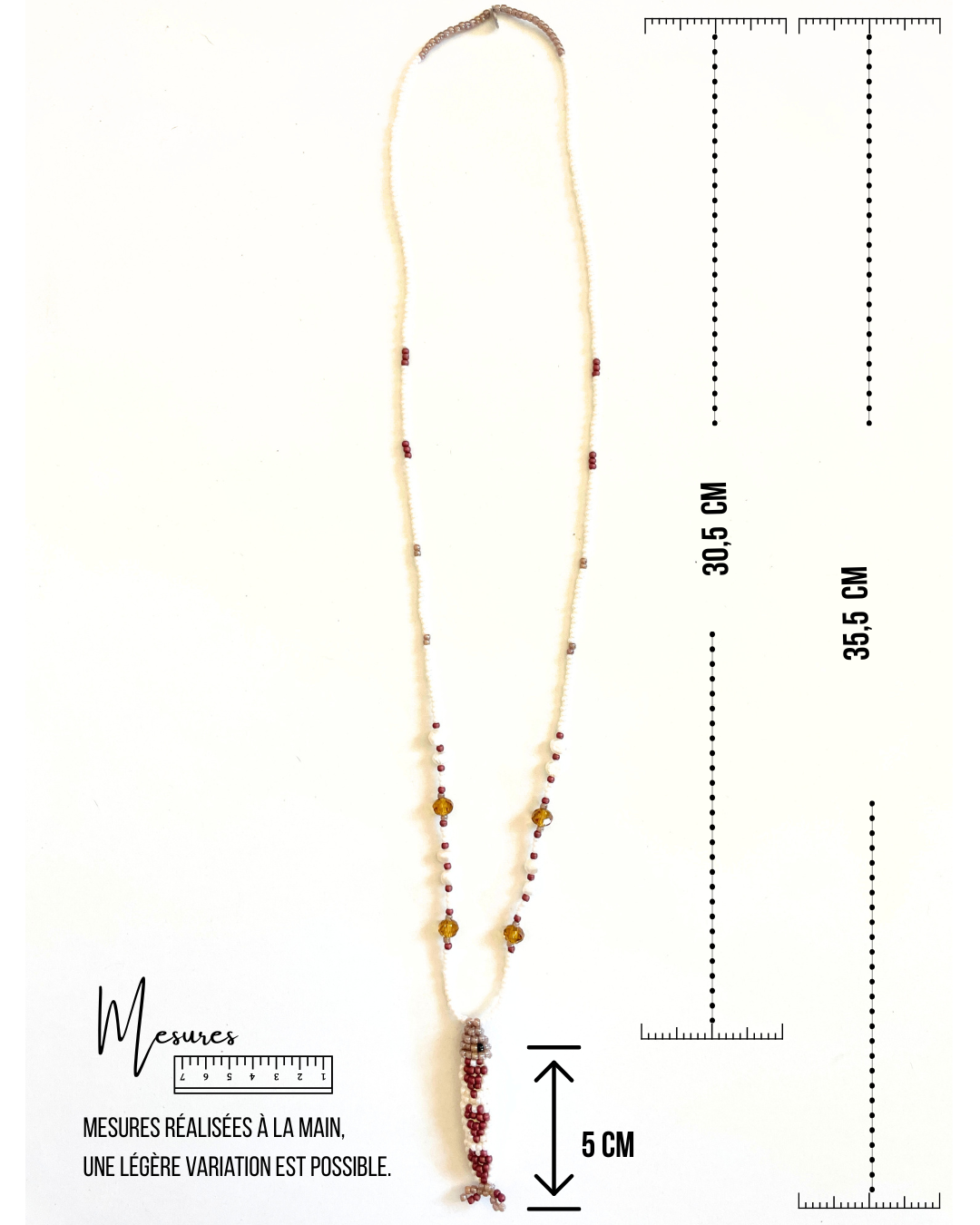 Collier perles - Bande de sardines | Nacre