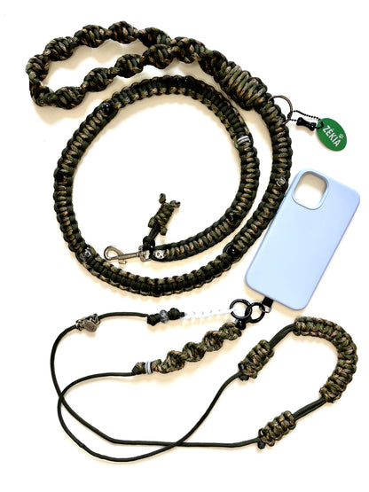 Laisse pour chien en paracorde faite main à Marseille - Zékia accessoires artisanaux
