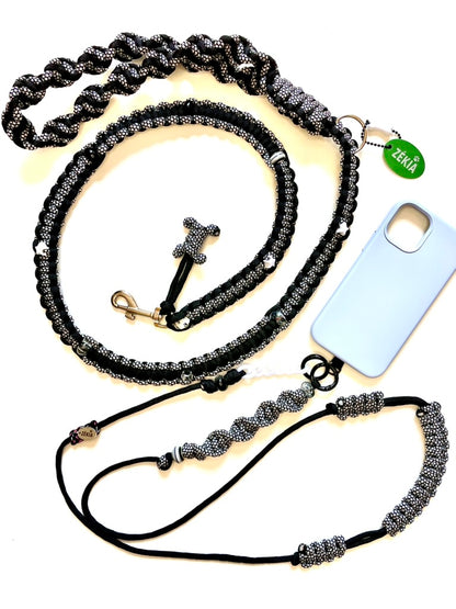 Laisse pour chien en paracorde faite main à Marseille - Zékia accessoires artisanaux