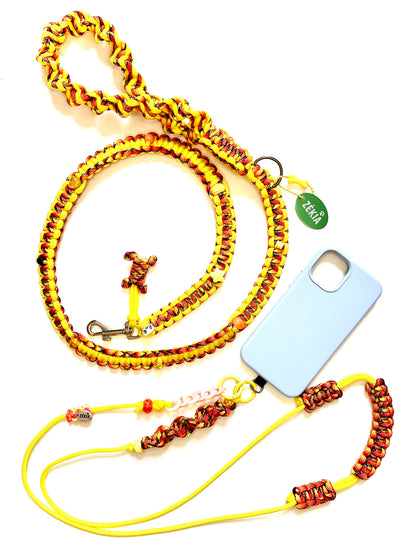 Laisse pour chien en paracorde faite main à Marseille - Zékia accessoires artisanaux