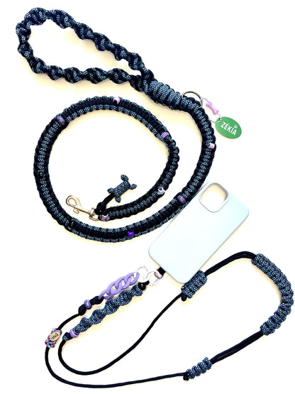 Laisse pour chien en paracorde faite main à Marseille - Zékia accessoires artisanaux