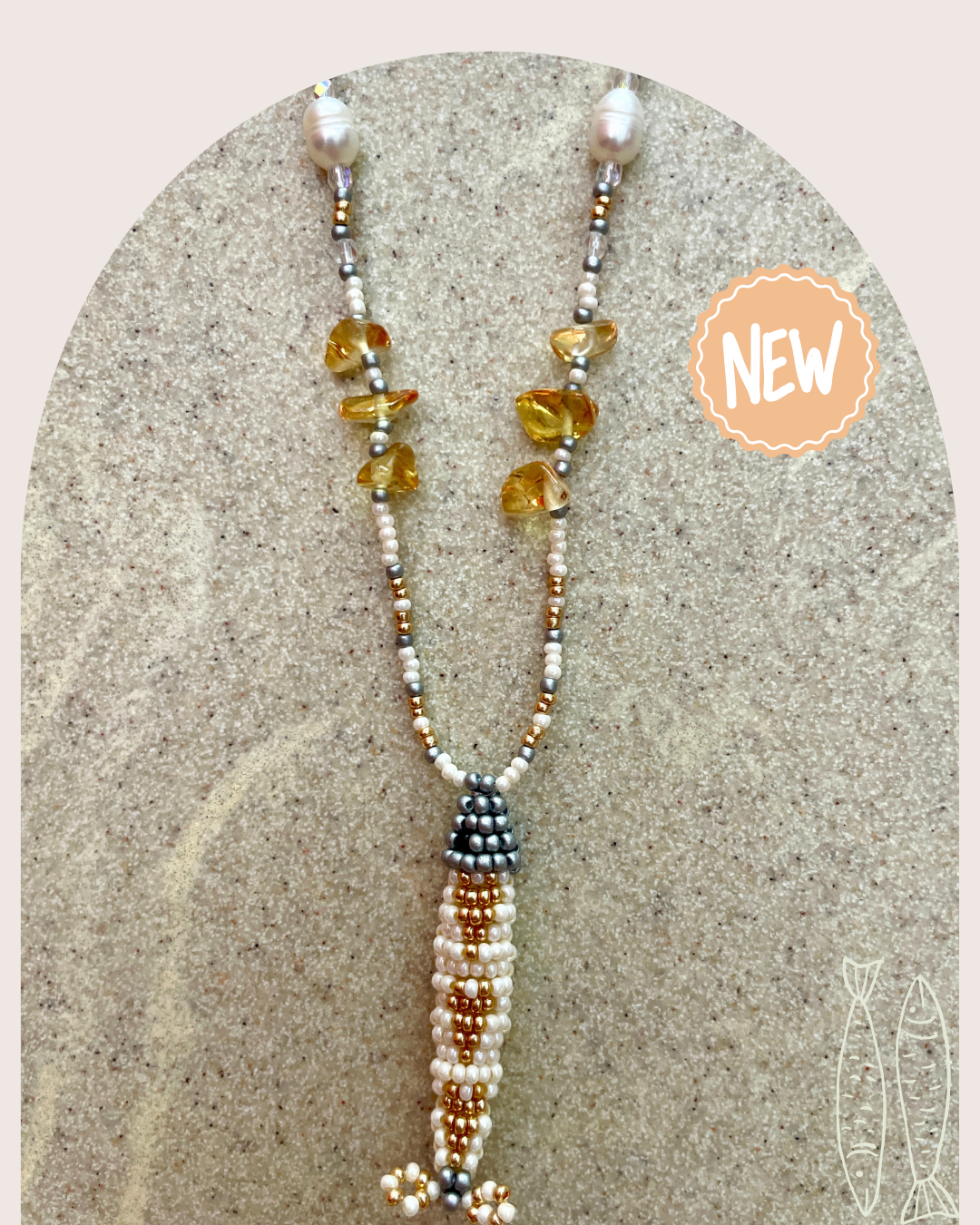 Collier perles - Bande de sardines | Coton