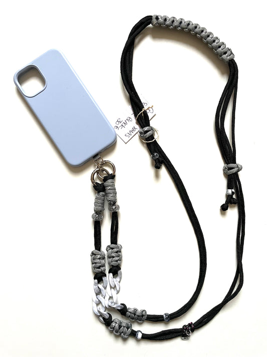 Cordon téléphone paracorde fait main Marseille, accessoire bijou
