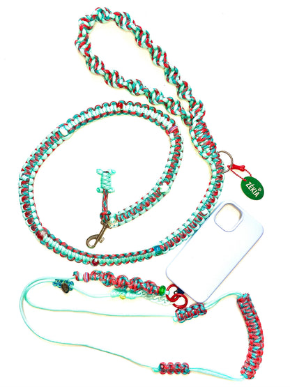 Laisse pour chien en paracorde faite main à Marseille - Zékia accessoires artisanaux