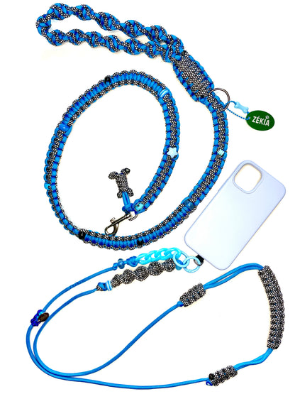 Laisse pour chien en paracorde faite main à Marseille - Zékia accessoires artisanaux