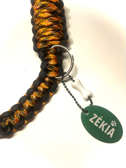 Laisse pour chien en paracorde faite main à Marseille - Zékia accessoires artisanaux