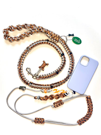Laisse pour chien en paracorde faite main à Marseille - Zékia accessoires artisanaux