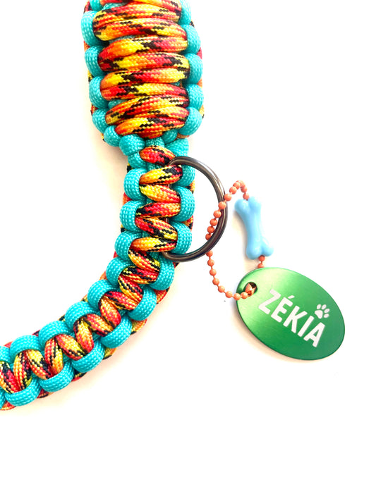 Laisse pour chien en paracorde faite main à Marseille - Zékia accessoires artisanaux