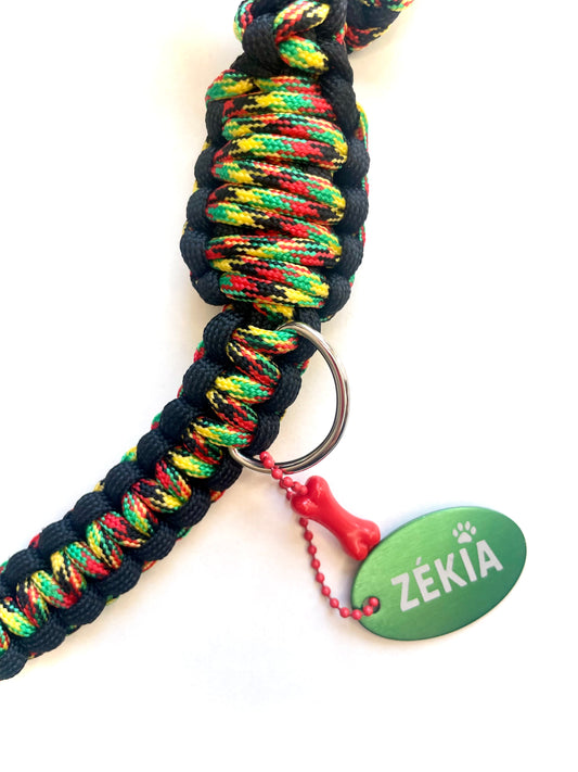 Laisse pour chien en paracorde faite main à Marseille - Zékia accessoires artisanaux